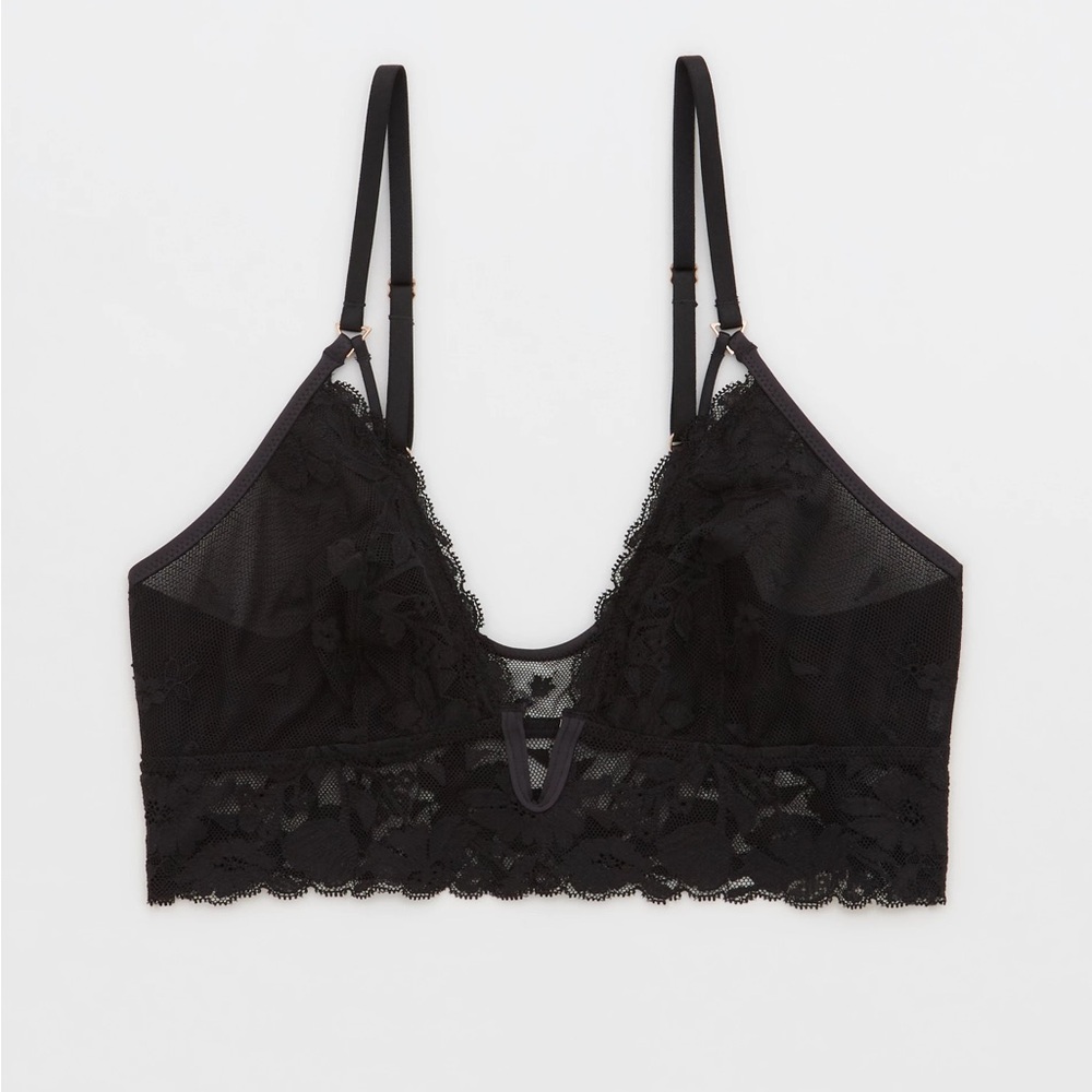 New AERIE WILDFLOWER LACE TRIANGLE BRALETTE Sm